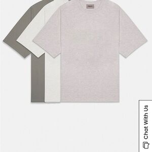 Fear of God Essentials 3 Pack Set Tee 'Multi Color' Mens Crew T Shirts